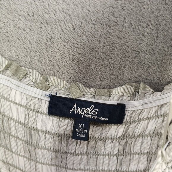 ANGELS Smocked Women Top Size XL(16-18) Woven Casual Pullover Gingham Pattern - Picture 6 of 13